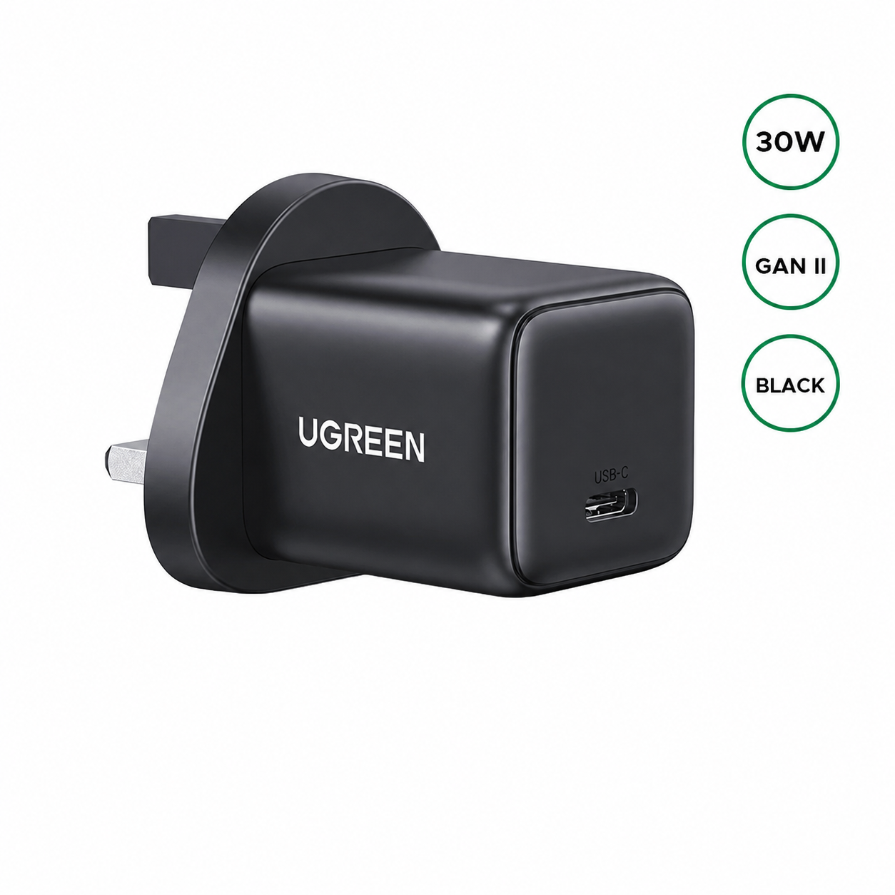 UGREEN 30W Type-C GaN Fast Charger UK – X513 – 55532